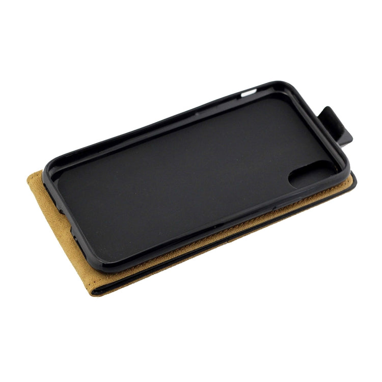 For iPhone X / XS Business Style Vertical Flip TPU Leather Case with Card Slot, For X / XS