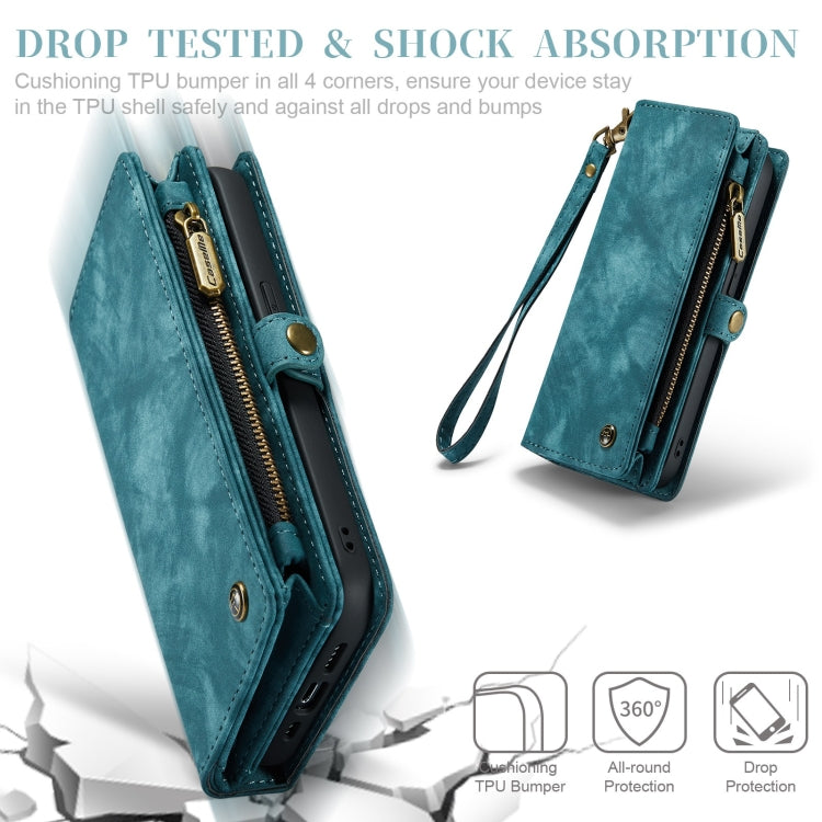 For iPhone X / XS CaseMe-008 TPU + PC Magnetic Absorption Detachable Back Cover Horizontal Flip Leather Case with Holder & Card Slots & Zipper Wallet & Photo Frame