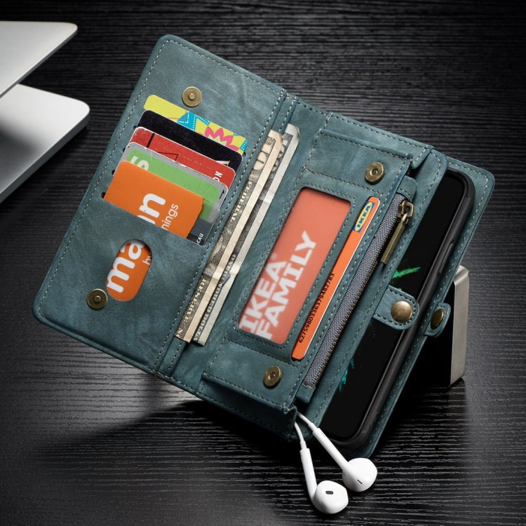 For iPhone X / XS CaseMe-008 TPU + PC Magnetic Absorption Detachable Back Cover Horizontal Flip Leather Case with Holder & Card Slots & Zipper Wallet & Photo Frame