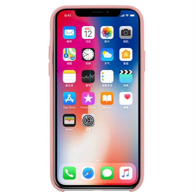 For iPhone X / XS Pure Color Liquid Silicone + PC Dropproof Protective Back Cover Case, iPhone X, For X, X