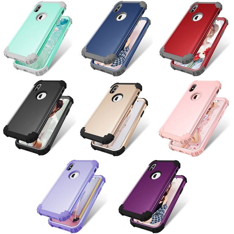 For iPhone X / XS Diamond Series Electroplating PC +  Silicone Protective Case, For iPhone X