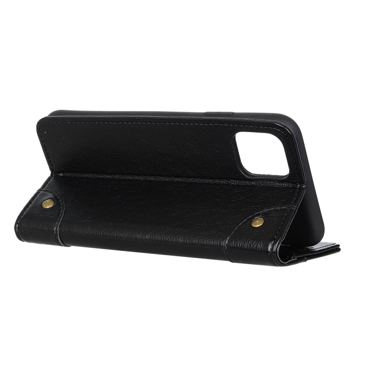 For iPhone 11 Pro Max Copper Buckle Nappa Texture Horizontal Flip Leather Case, with Holder & Card Slots & Wallet, For XI Max (2019)