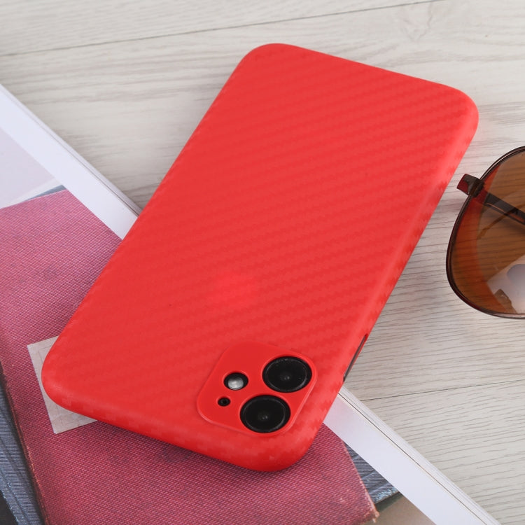 For iPhone 11 Carbon Fiber Texture PP Protective Case, For iPhone 11