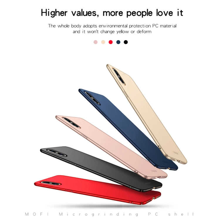 For iPhone XS Max MOFI Frosted PC Ultra-thin Full Coverage Protective Case, For XS Max, For iPhone XS Max
