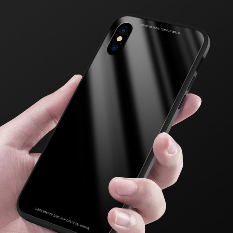 For iPhone XS Max SULADA Metal Frame Toughened Glass Case, For XS Max