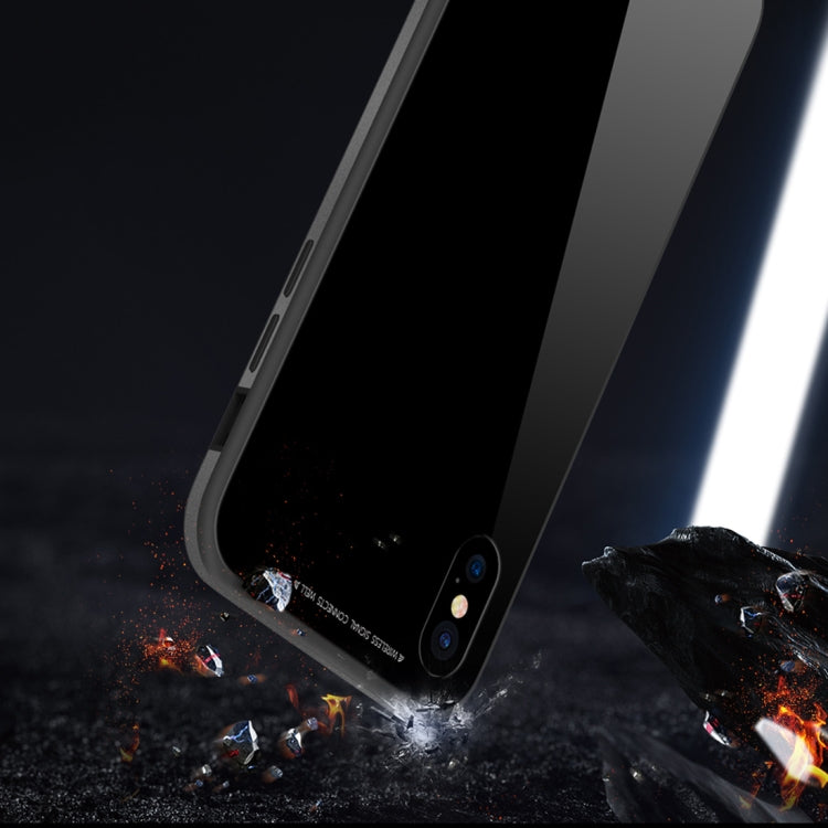 For iPhone XS Max SULADA Metal Frame Toughened Glass Case, For XS Max