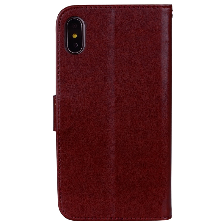 For iPhone XS Max Rose Embossed Horizontal Flip PU Leather Case with Holder & Card Slots & Wallet, For XS Max