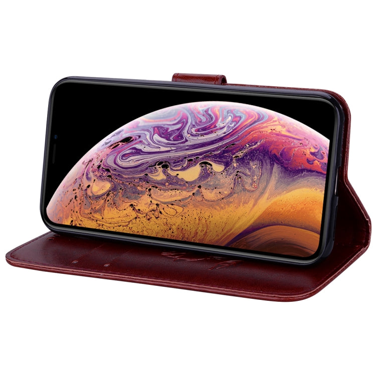 For iPhone XS Max Rose Embossed Horizontal Flip PU Leather Case with Holder & Card Slots & Wallet, For XS Max