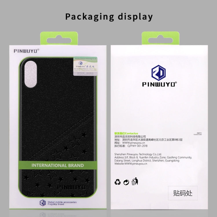 For iPhone XS Max PINWUYO Full Coverage Waterproof Shockproof PC+TPU+PU Case, iPhone XS Max