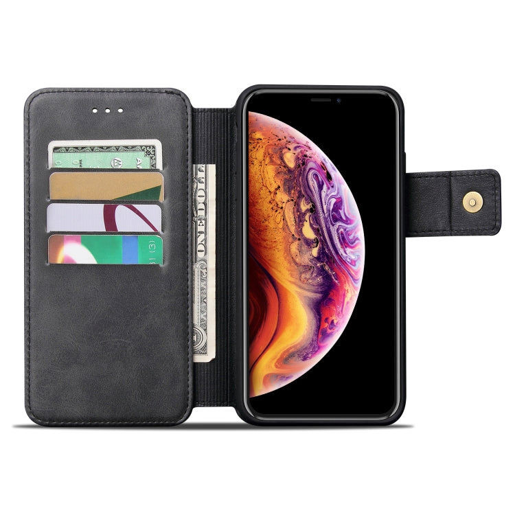 For iPhone XS Max Cowhide Texture Magnetic Absorption Detachable Horizontal Flip Leather Case with Holder & Card Slots & Wallet, For XS Max