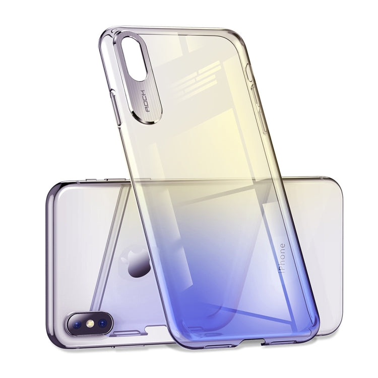 For iPhone XR ROCK Gradient Color PC Protective Case, For XR