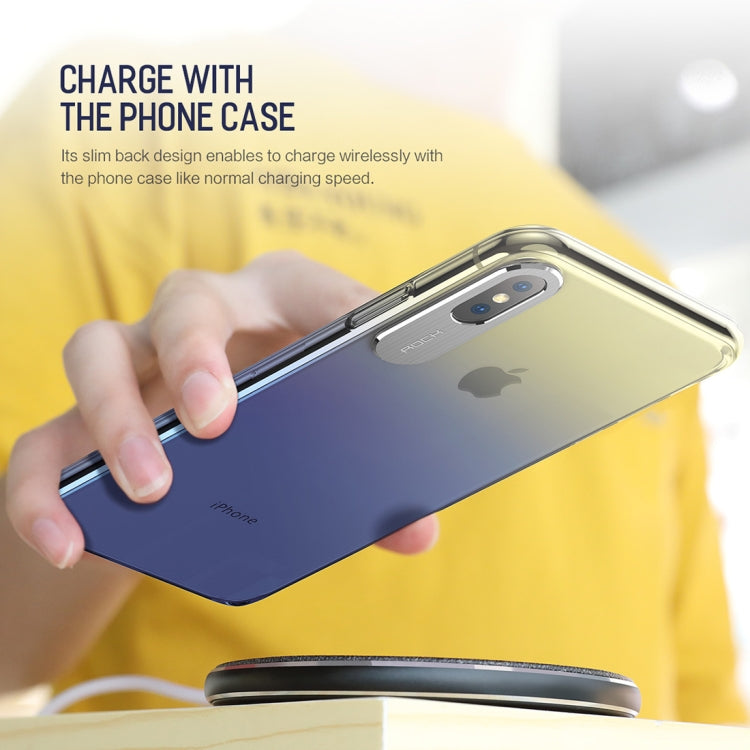 For iPhone XR ROCK Gradient Color PC Protective Case, For XR