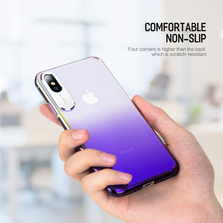 For iPhone XR ROCK Gradient Color PC Protective Case, For XR