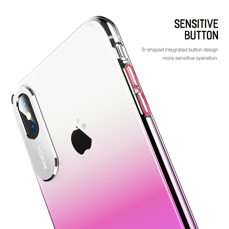 For iPhone XR ROCK Gradient Color PC Protective Case, For XR