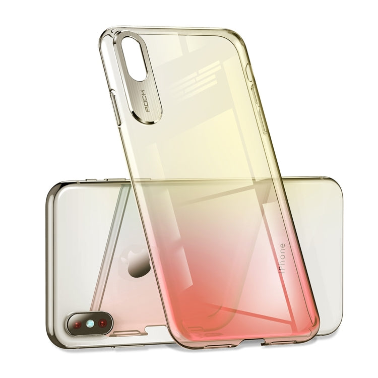 For iPhone XR ROCK Gradient Color PC Protective Case, For XR