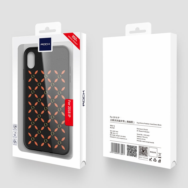 For iPhone XR ROCK Origin Series Business TPU + PU Protective Case, For XR