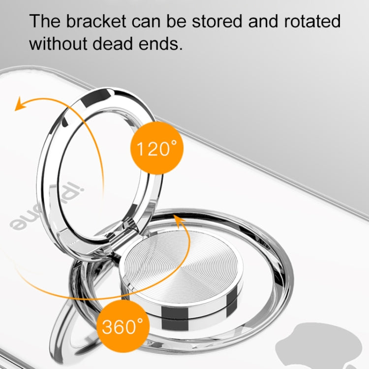 For iPhone XR Transparent TPU Metal Ring Case with Metal Ring Holder, iPhone   XR