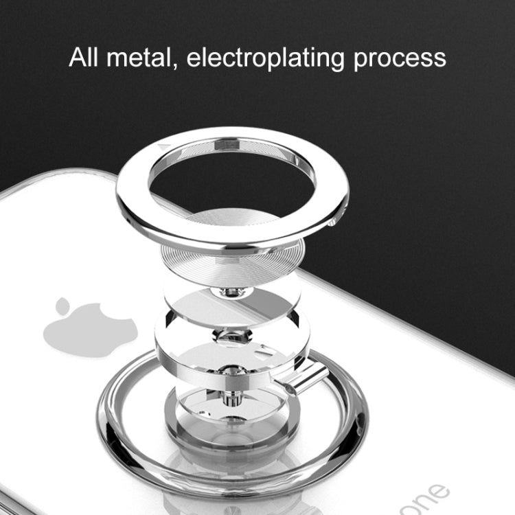 For iPhone XR Transparent TPU Metal Ring Case with Metal Ring Holder, iPhone   XR