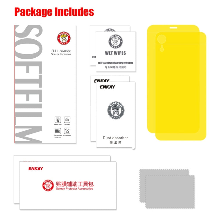 ENKAY Hat-Prince 3D Explosion-proof Hydrogel Film Front + Back Full Screen Protector for iPhone XR, iPhone XR