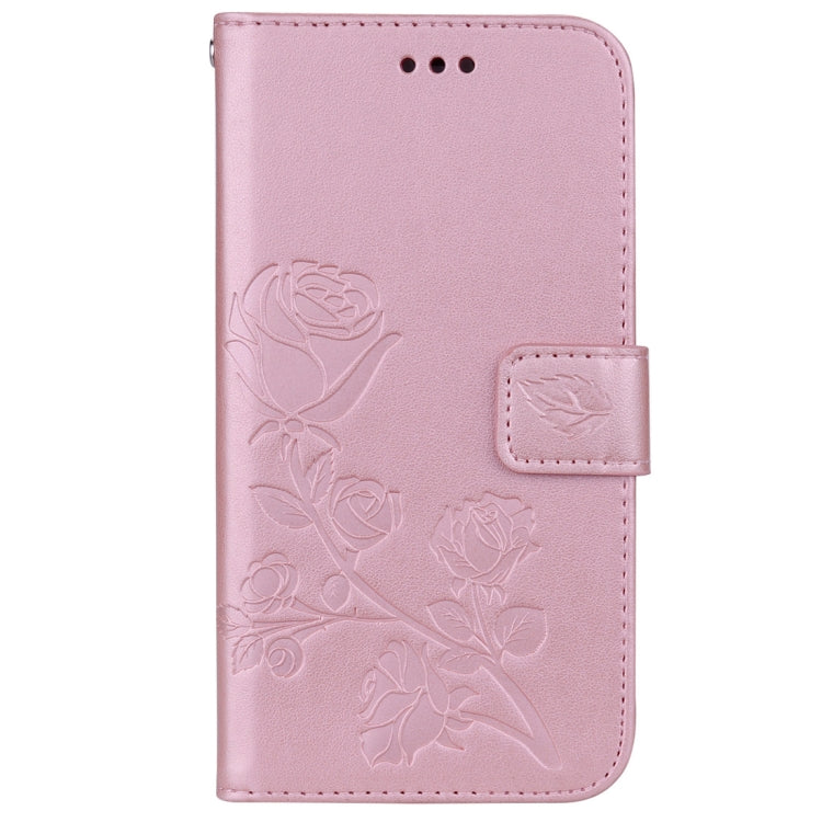 For iPhone XR Rose Embossed Horizontal Flip PU Leather Case,  with Holder & Card Slots & Wallet, For XR