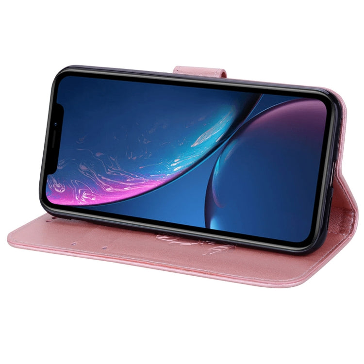 For iPhone XR Rose Embossed Horizontal Flip PU Leather Case,  with Holder & Card Slots & Wallet, For XR