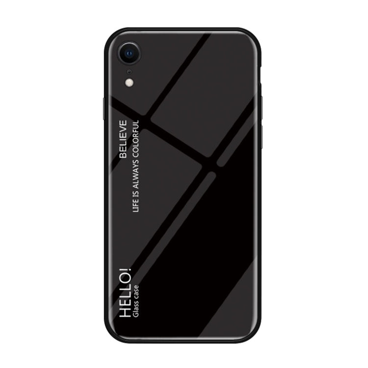 For iPhone XR Gradient Color Glass Case, iPhone XR