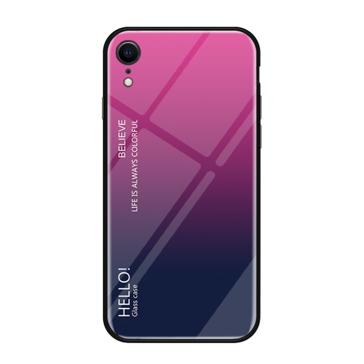 For iPhone XR Gradient Color Glass Case, iPhone XR
