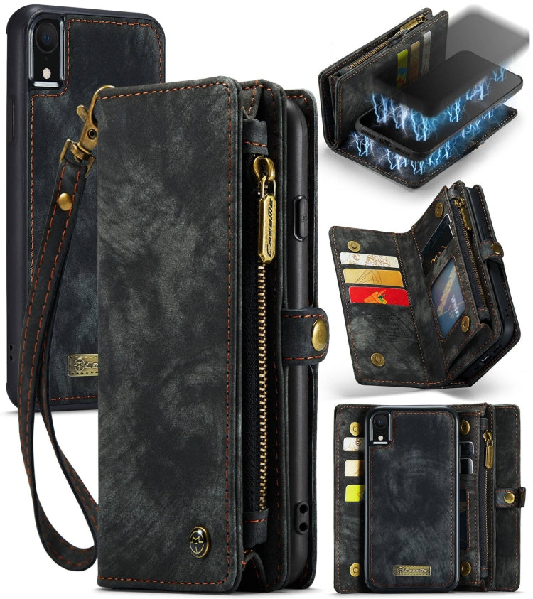 For iPhone XR CaseMe Detachable Multifunctional Horizontal Flip Leather Case with Card Slot & Holder & Zipper Wallet & Photo Frame, For iPhone  XR, For iPhone XR
