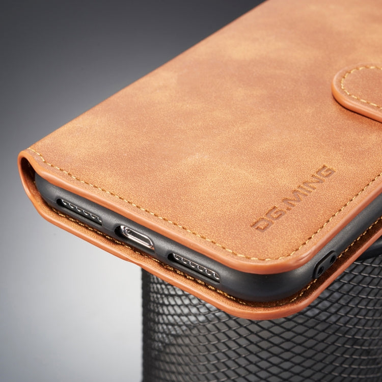For iPhone XR DG.MING Retro Oil Side Horizontal Flip Case with Holder & Card Slots & Wallet, iPhone XR