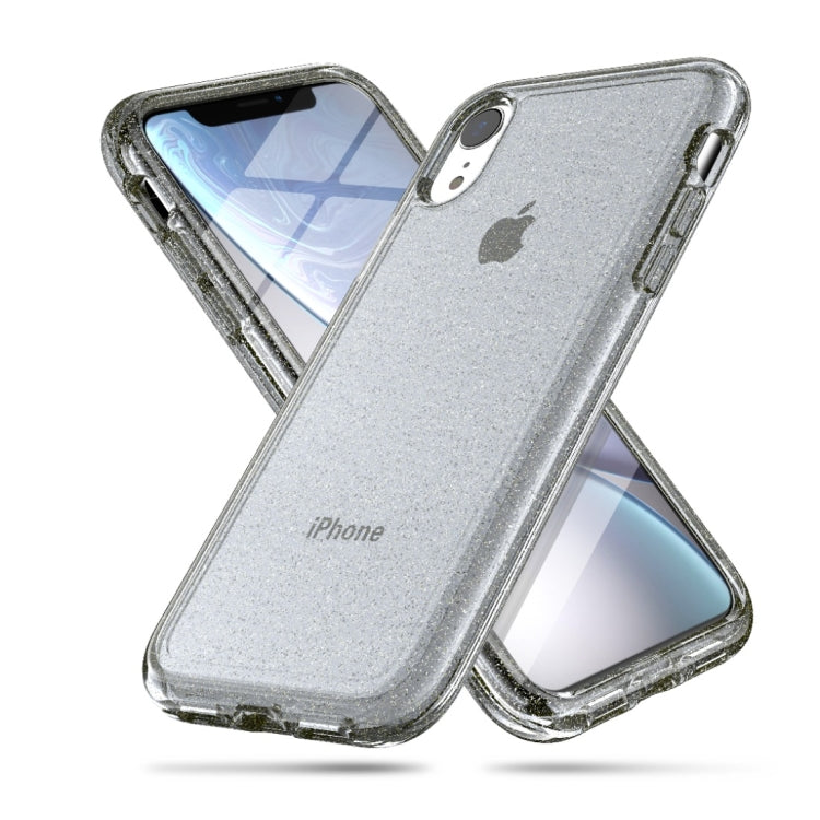 For iPhone XR Shockproof Terminator Style Glitter Powder Protector Case, iPhone XR (Pink), iPhone XR (Grey), iPhone XR (White)