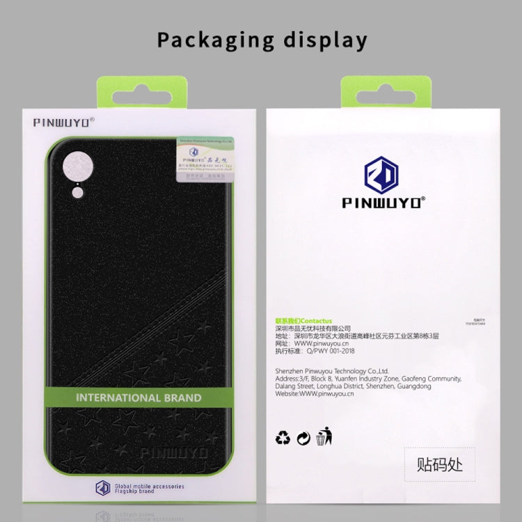 For iPhone XR PINWUYO Full Coverage Waterproof Shockproof PC+TPU+PU Case, iPhone XR