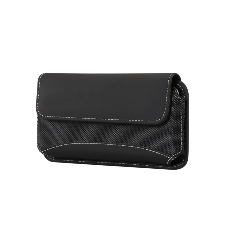 For iPhone XR Men Universal Oxford Cloth Portable Mobile Phone Waist Pack Leather Case / Huawei Mate 20 Pro / 5.5 Inch or Below Smartphones