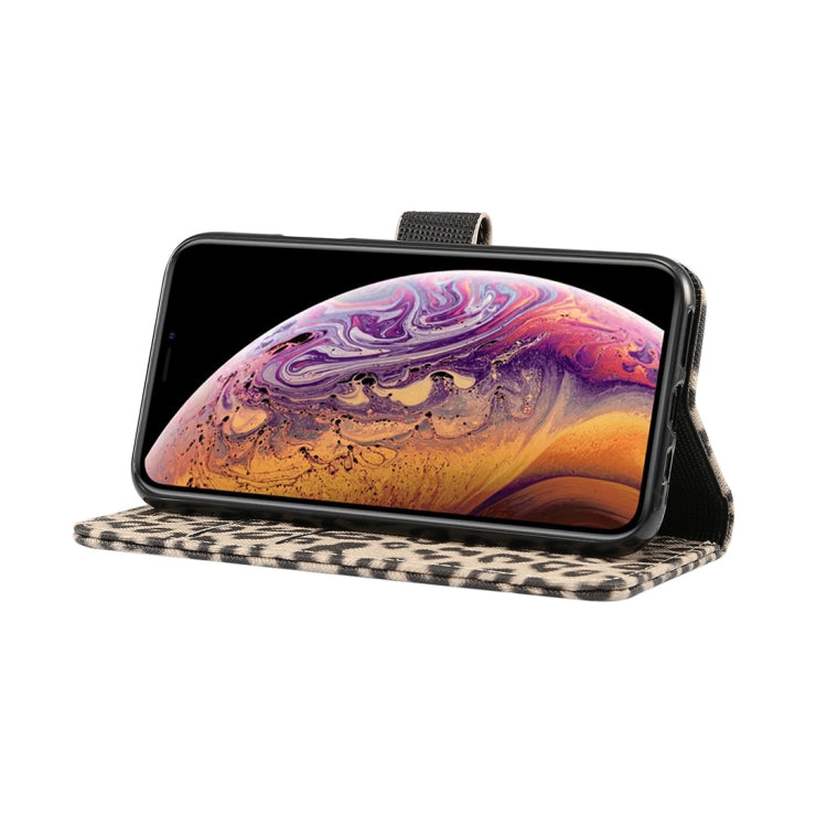 For iPhone XS Leopard Pattern Horizontal Flip Leather Case with Holder & Card Slots, For XS