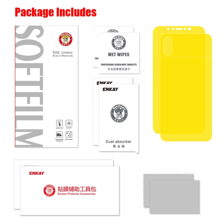 ENKAY Hat-Prince 3D Explosion-proof Hydrogel Film Front + Back Full Screen Protector for iPhone X / XS, iPhone X / XS
