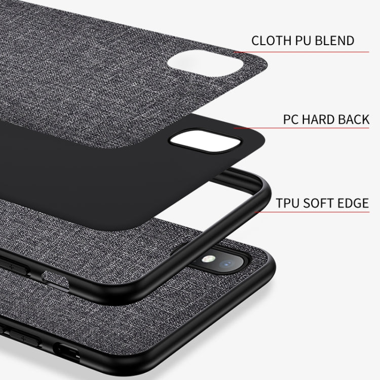 For iPhone X / XS Shockproof Cloth Texture PC+ TPU Protective Case, iPhone X / XS