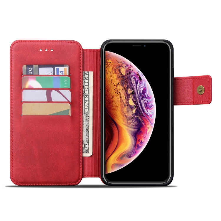 For iPhone X / XS Cowhide Texture Magnetic Absorption Detachable Horizontal Flip Leather Case with Holder & Card Slots & Wallet, For X / XS