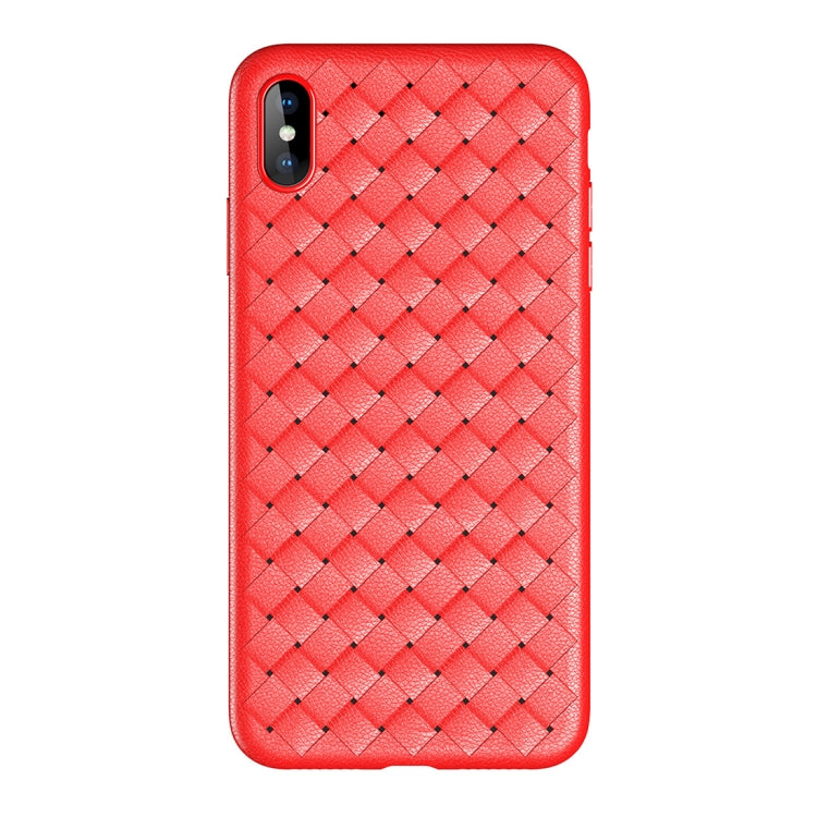 For iPhone XS ROCK Slim Weave Style TPU Soft Case, For XS