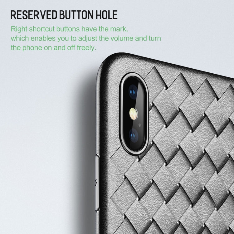 For iPhone XS ROCK Slim Weave Style TPU Soft Case, For XS