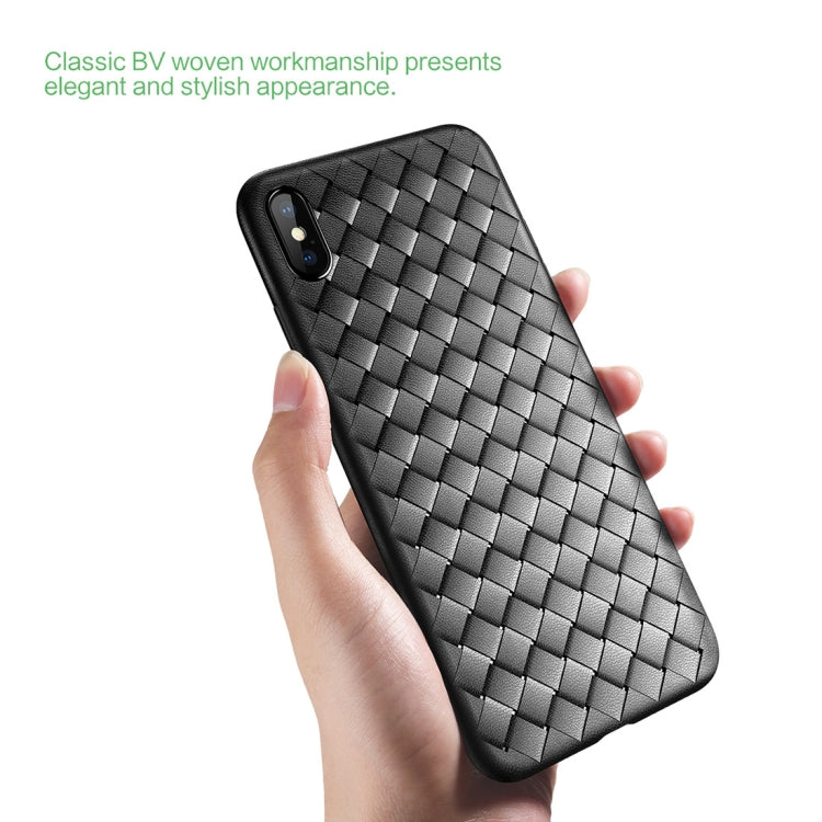 For iPhone XS ROCK Slim Weave Style TPU Soft Case, For XS