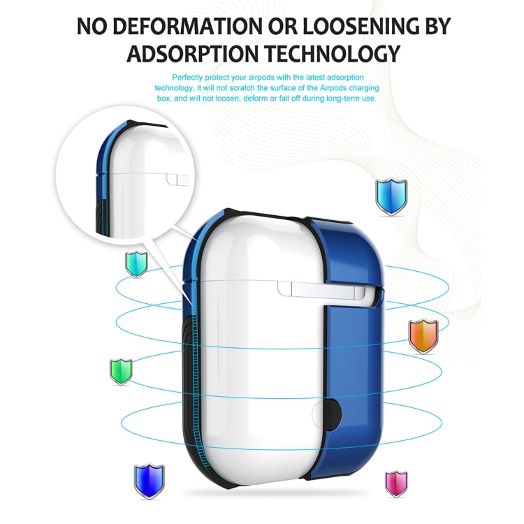 Varnished PC Bluetooth Earphones Case Anti-lost Storage Bag for Apple AirPods 1/2
