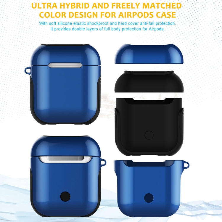 Varnished PC Bluetooth Earphones Case Anti-lost Storage Bag for Apple AirPods 1/2