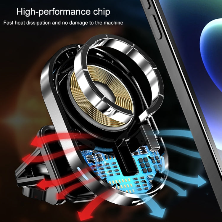 JJT-968 15W Max Output Magnetic Car Air Outlet Bracket Wireless Charger, JJT-968