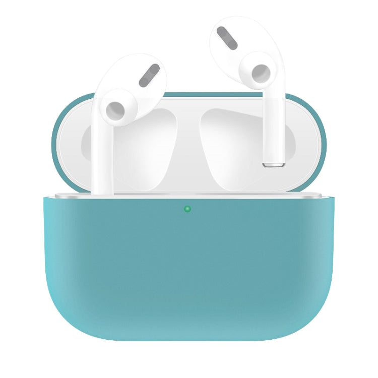For AirPods Pro Solid Color Silicone Earphone Protective Case, White, Dark Blue, Yellow, Pink, Green, Grey, Watermelon Red, Light Purple, Red, Black