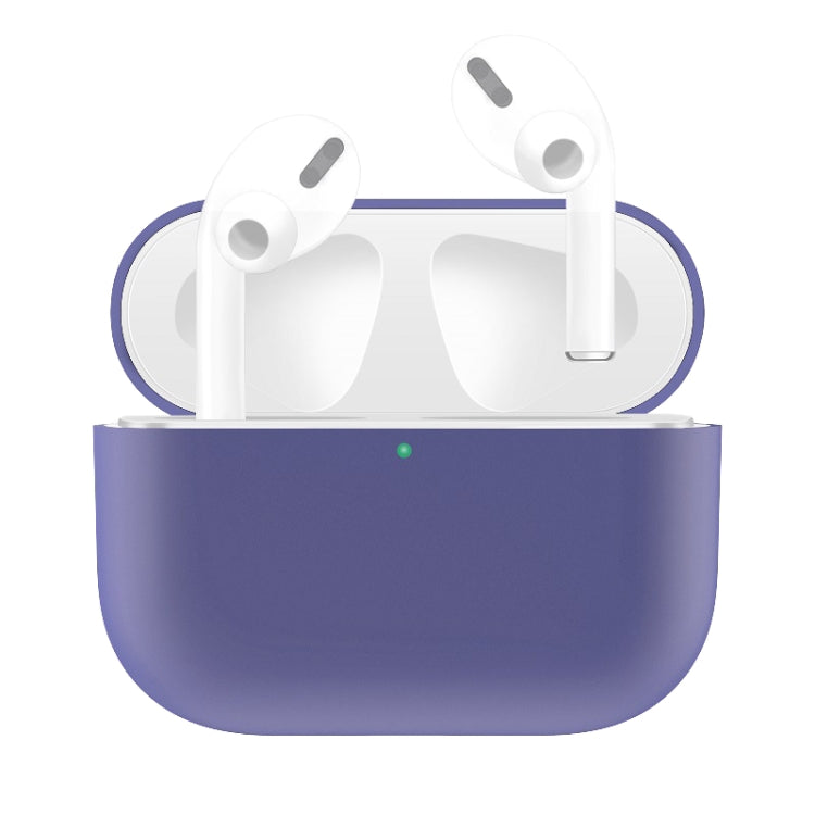 For AirPods Pro Solid Color Silicone Earphone Protective Case, White, Dark Blue, Yellow, Pink, Green, Grey, Watermelon Red, Light Purple, Red, Black