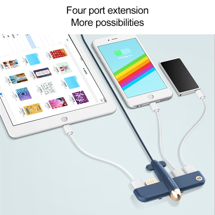 3life-308 5V 0.5A 4 USB Interfaces Air Force One Extender HUB Data Hub, 3life-308 Blue, 3life-308 White