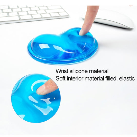 MONTIAN 2 PCS Transparent Silicone Bracer Heart-shaped Mouse Wrist Supporter, Random Color Delivery