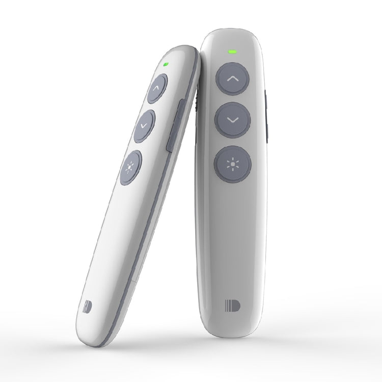 Doosl DSIT007 2.4GHz Rechargeable Powerpoint Presentation Wireless Cliker Remote Control Pen, Control Distance: 100m(White), DSIT007