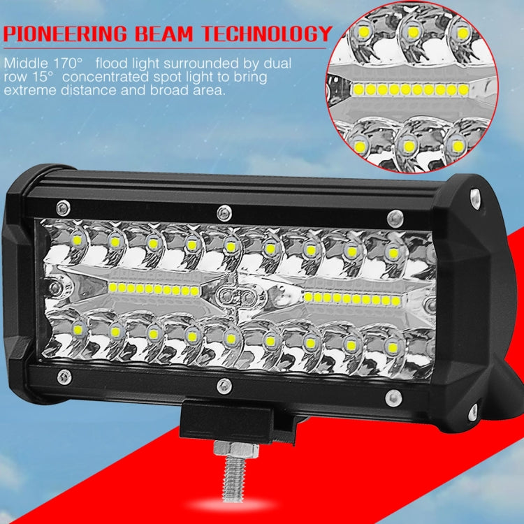 7 inch 30W 3000LM 6000K LED Strip Lamp Working Refit Off-road Vehicle Roof Strip Light, 7 inch 120W