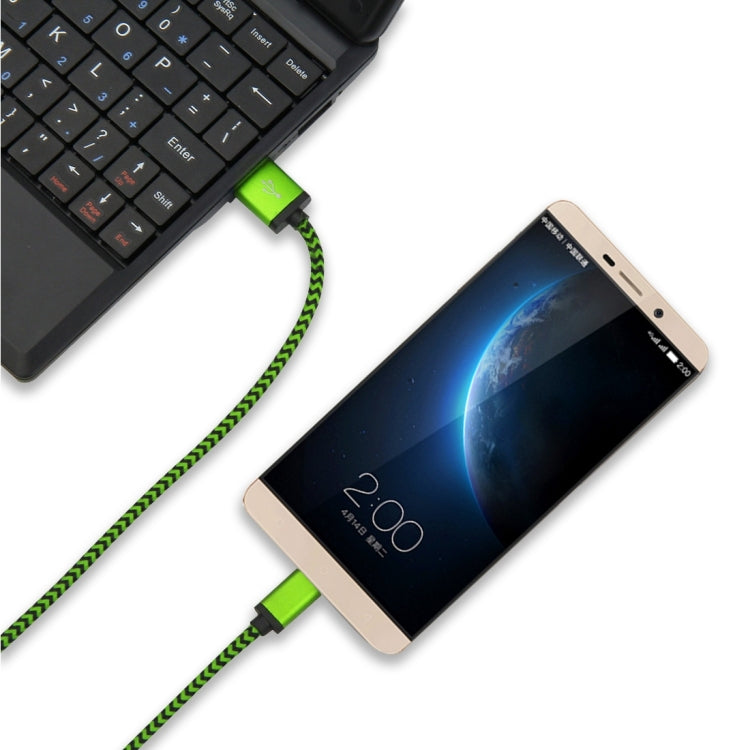 5 PCS 1m Wave Woven Style Metal Head USB 3.1 Type C to USB 2.0 Data / Charger Cable Kit