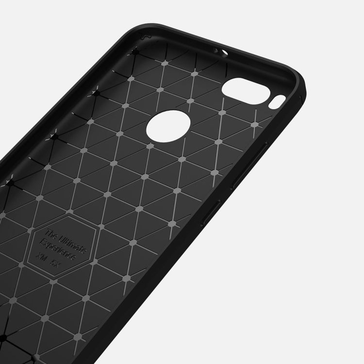For Xiaomi  Mi 5X Carbon Fiber TPU Brushed Texture Shockproof Protective Back Cover Case